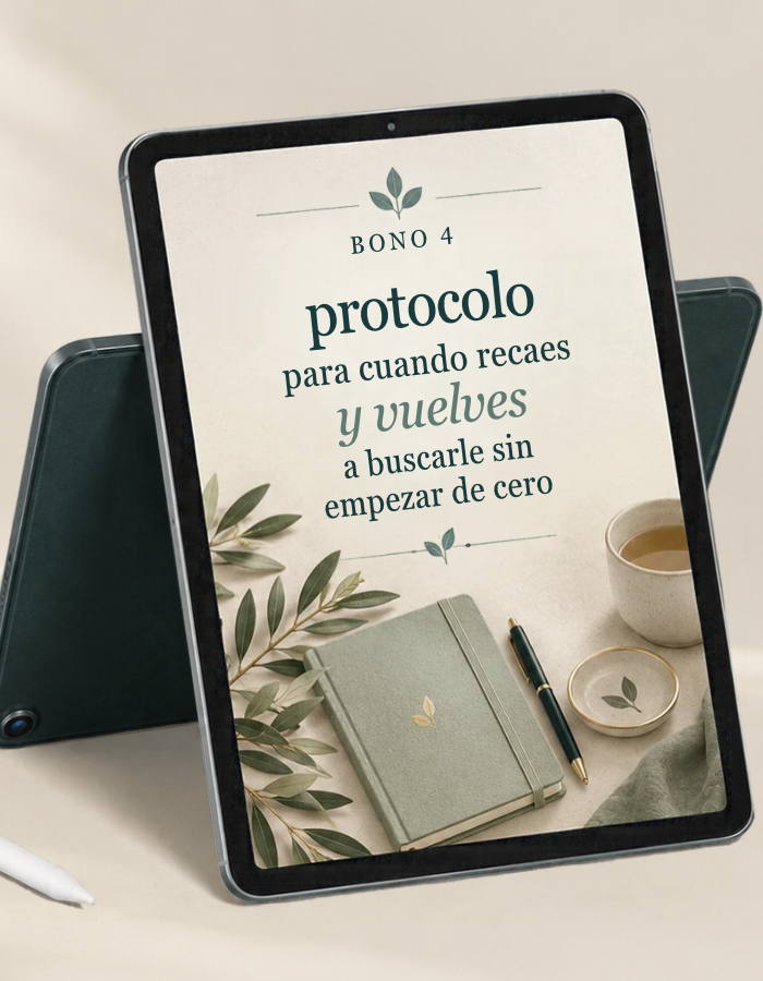 Mockup del recurso Protocolo para Cuando Recaes
